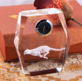 K9 Crystal Desk Clock Craft for Business Gift (KS06023)