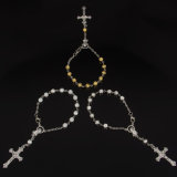 Rose Beads Rosary with Cross Cheap Car Mirror Rosary One Decade (IO-ce093)