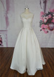 Sweetheart Full-Length Lace with Satin Wedding Dress Backless