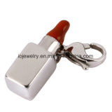 Fashion Design Lipstick Charm with Lobster Clasp