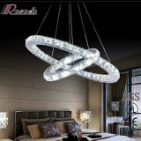Modern Two Round Luxury Crystal Chandelier Pendant Light for Hotel