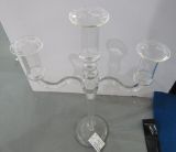 Three Poster Glass Candle Holder for Home Decoration