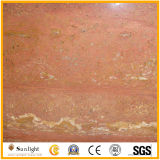 Sunset Red Travertine Marble for Flooring, Tiles, Slabs, Fireplace, Pavers