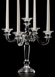 15in Crystal Square Cup Candelabra for Wedding