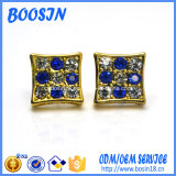 Custom Girls' Golden Crystal Stud Earrings for Wholesale