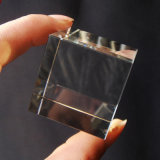 Blank Beveled Crystal Cube, Glass Cube