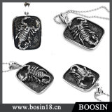 Fashion Animal Embossed Scorpion Metal Pendant Necklace for Men
