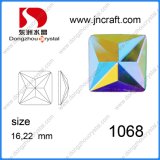 Dz-1068 Faceted Crystal Ab Glass Fancy Square Shape Colorful AAA Grade Stone