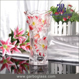 Home Decoration Lily Design Glass Vase