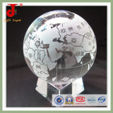 Clear Sandblest Map on The Ball with Base (JD-CB-103)