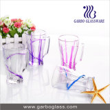 9oz Colored Tea Glass Mug with Handle (GB092009IS-P)