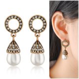 Fashion Jewelry Crystal Pearl Pendant Earrings for Lady
