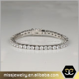 2017 Wholesale Jewelry 3mm CZ Crystal 925 Silver Tennis Gold Bracelet for Men