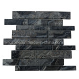 Black Marble Texture Glass Brick Decoration Mosaic