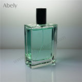 Hand Polished Transparent Glass Perfume Bottle with Leather Cap