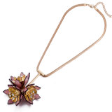 Wholesale Charm Flower Pole-Chain Pendant Necklace for Girls