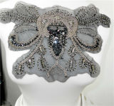 Fashion Crystal Embellishment Metal Beaded Neckline (HMC070)