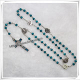 Wholesale Resin Beads Rosary Shining Blue Color Resin Rosaries (IO-cr074)