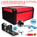 130W CO2 Laser Engraving Machine with 80mm CNC Router Rotary Axis