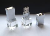 Crystal USB Flash Drive with 3D Logo Engraving (OM-C124)