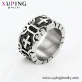 15471 Xuping 10 mm Simple Design Unisex Men's Silver Color Finger O Ring, Latest Gold Ring Designs, 12gram Stainless Steel Ring