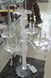 Frosting Glass Candle Holder with Five Posters., ,