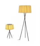 Modern Metal Table and Floor Lamp with Fabric Shade (WH-581)