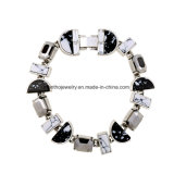 Hot Sale Fashion Simple Black and White Diamond Women's Bracelet Geometric Design Pendant