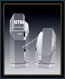 Octagon Crystal Empire Award 8 Inch Tall (NU-CW768)