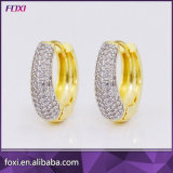 Micro Pave Setting Women Gold Plating Earring