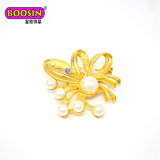 Fashion Crystal Rhinestone Pearl Flower Custom Brooch for Wedding Invitations