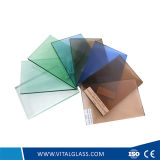 Tinted Float Glass/Building Glass/Dark Blue Reflective Glass