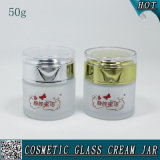 50ml Frosted Cosmetic Glass Jar Empty Face Cream Glass Jars