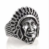 Exaggeration Men Indian Face Ring