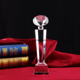 Diamond Shape Crystal Glass Award Trophy for Souvenirs