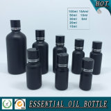 Matte Black Colored Glass Essential Oil Bottle