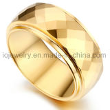 Fashion Gold Plated Jewelry 316L Stainless Steel Ring