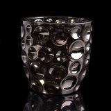 Luxury Glass Candle Jar with Plating Decoration