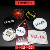 Transparent Hearts Texas Holdem Dedicated Dealer Button for Poker Table Games Two Side (YM-DR02)