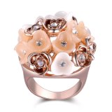Newest Resin and Enamel Rose Gold Plated Jewelry Finger Ring