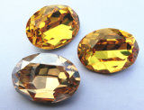 Golden Shadow Oval Crystal Fancy Stone in Bulk for Jewelry