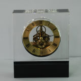 Colour Mixed Special Crystal Clock with Time Adjustment Knob