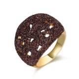 Big Brown Custom Crystal Alloy Imitation Jewelry Ring
