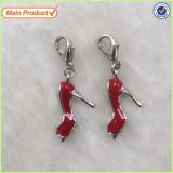 Whoesale Sexy Hot Red Lady Enamel High Heel Charm