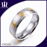 Gold Square Block Interval Ring