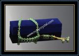 Green Muslim Crystal Bead Rosary Necklace 33PCS (K2)