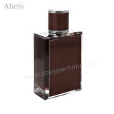 Rectangle Perfume Bottle with Leather Decoration for Men