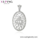 33748 Fashion Xuping Silver Jewelry Alloy Heart-Shaped Pendant with CZ Love Key