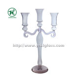 Glass Candle Holder for Wedding Decoration with Three Posts (9.5*20*34.5)