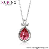 43829 Xuping New Fashioned Tear Drop Crystals From Swarovski Simple Necklace Designs